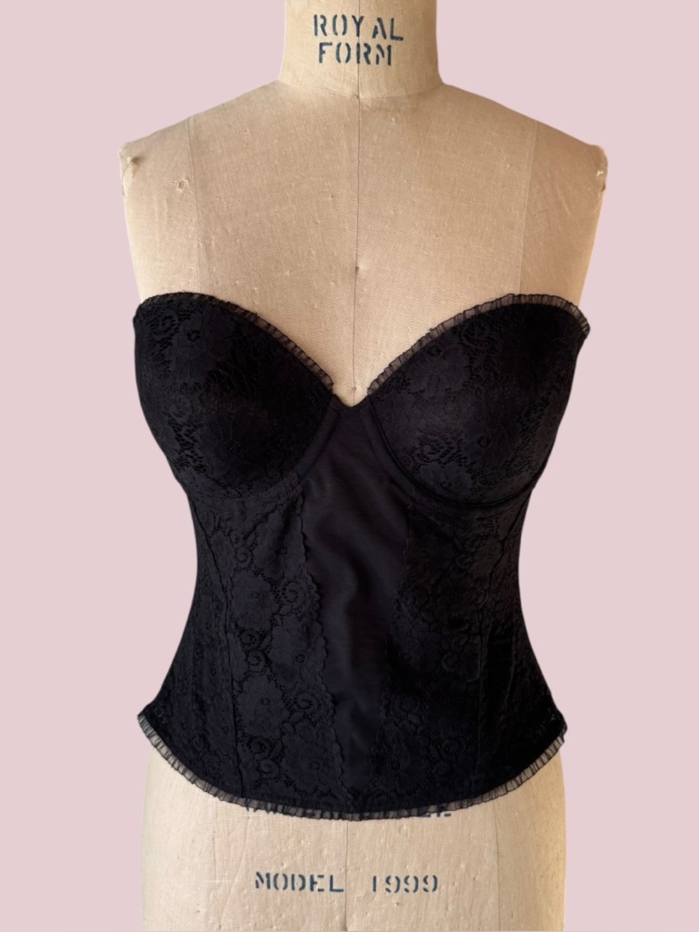 Maidenform Black Lace Corset
